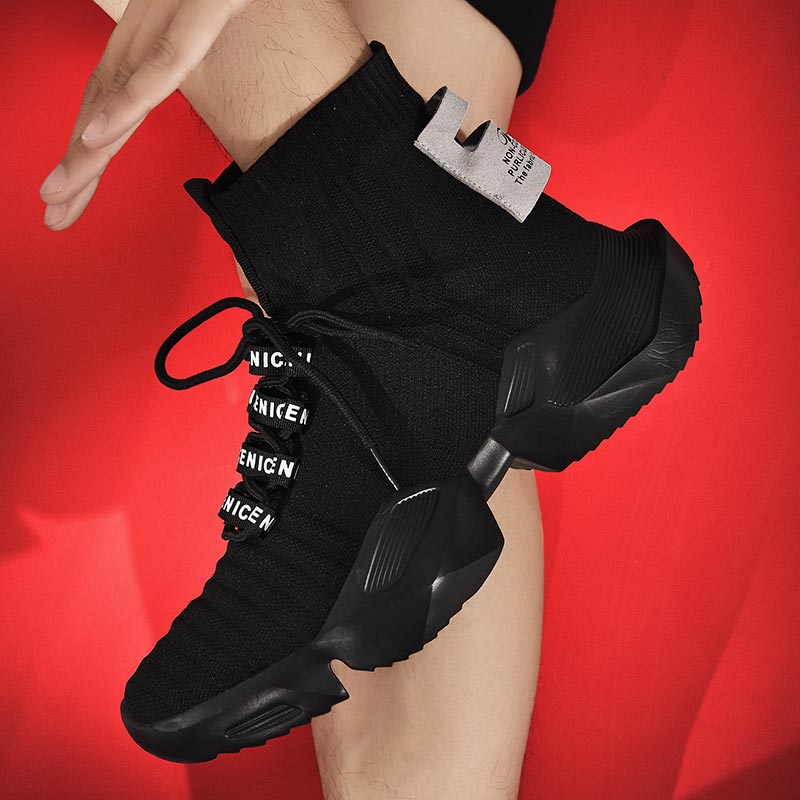 Street Fashion Online Shopping - Plus Size Hightop High-soled Men Sport
