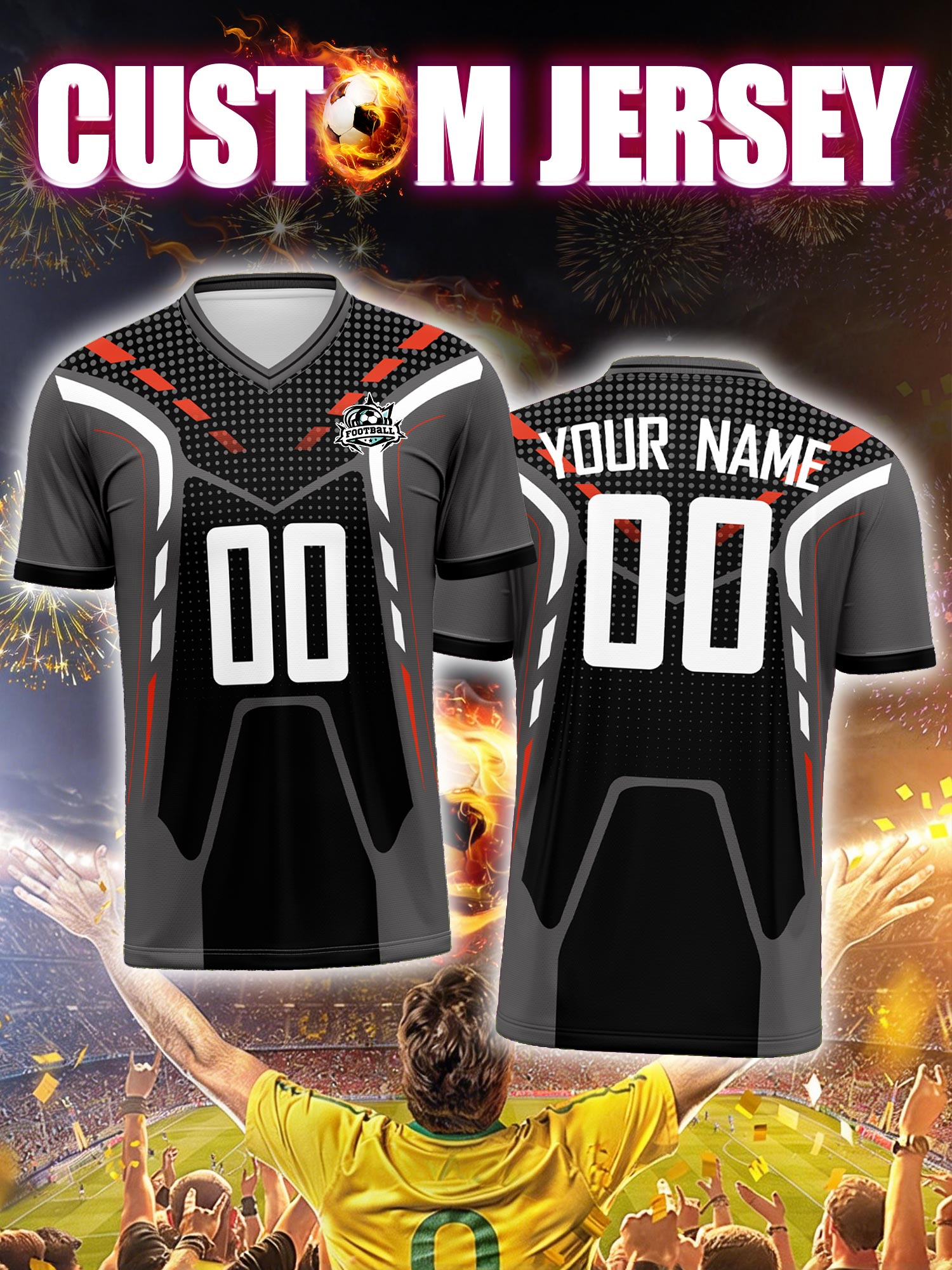 Street Fashion Name - Custom Soccer Jersey With Custom Image,