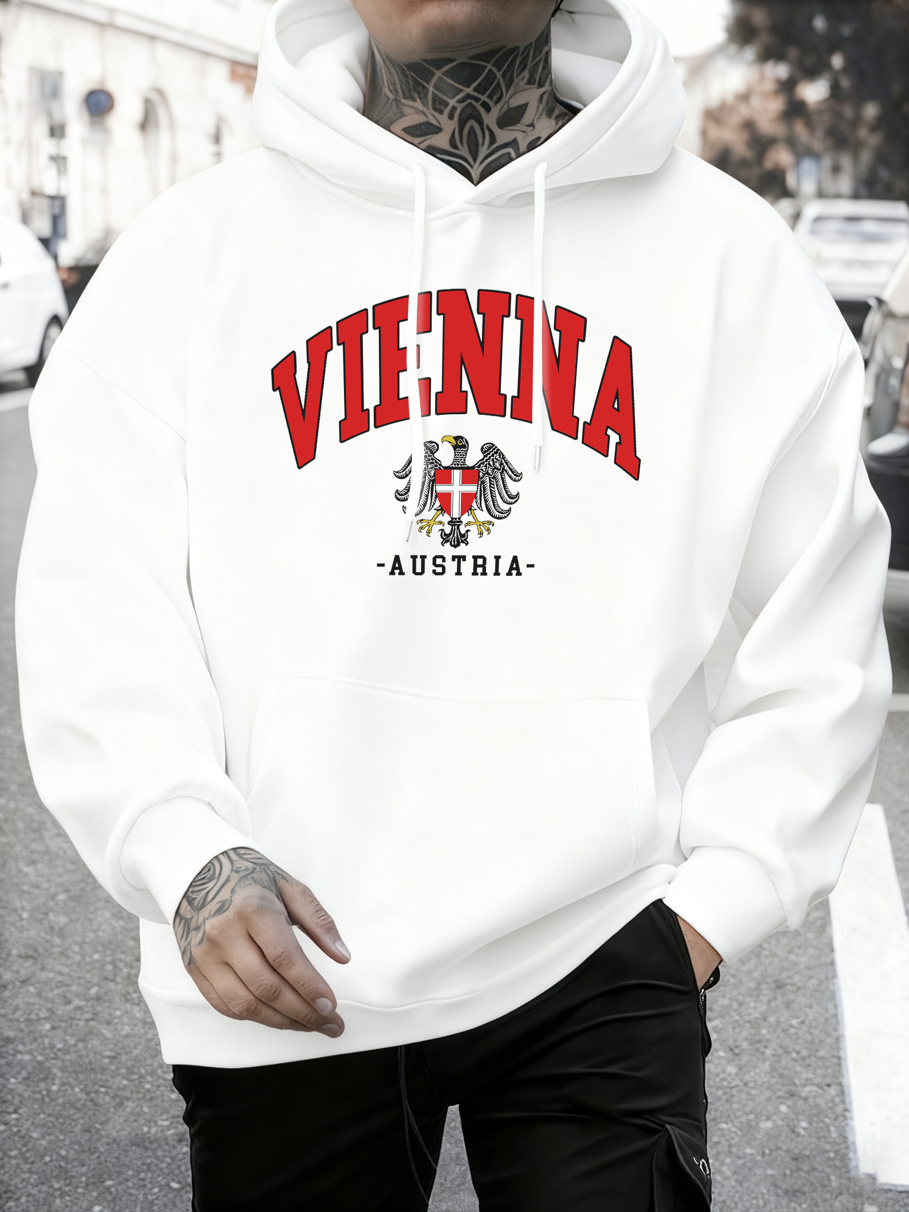 Street Fashion Vienna - Vienna Austria Letter Local Prints Hoodie