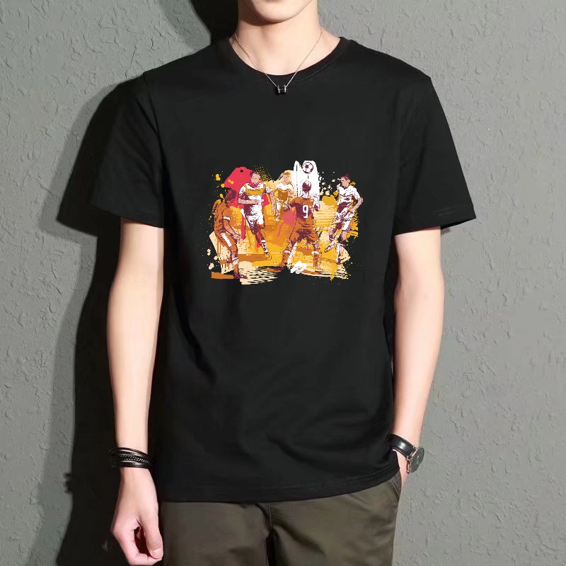 Men's Black Round-Neck Short-S – обзор и цена Street Fashion Theme