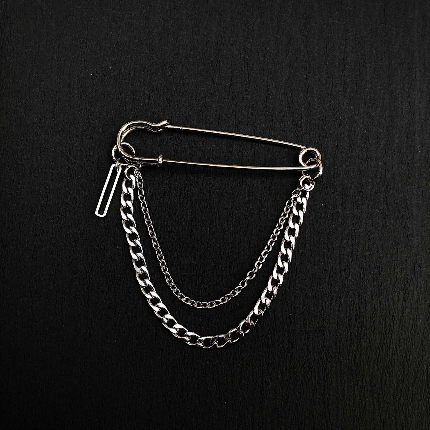 Punk Pendant Double Pin Clip C – обзор и цена Street Fashion In Korea
