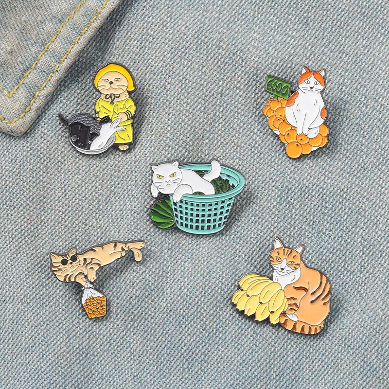 Funny Street Stall Cats Enamel – обзор и цена Street Fashion Vendors