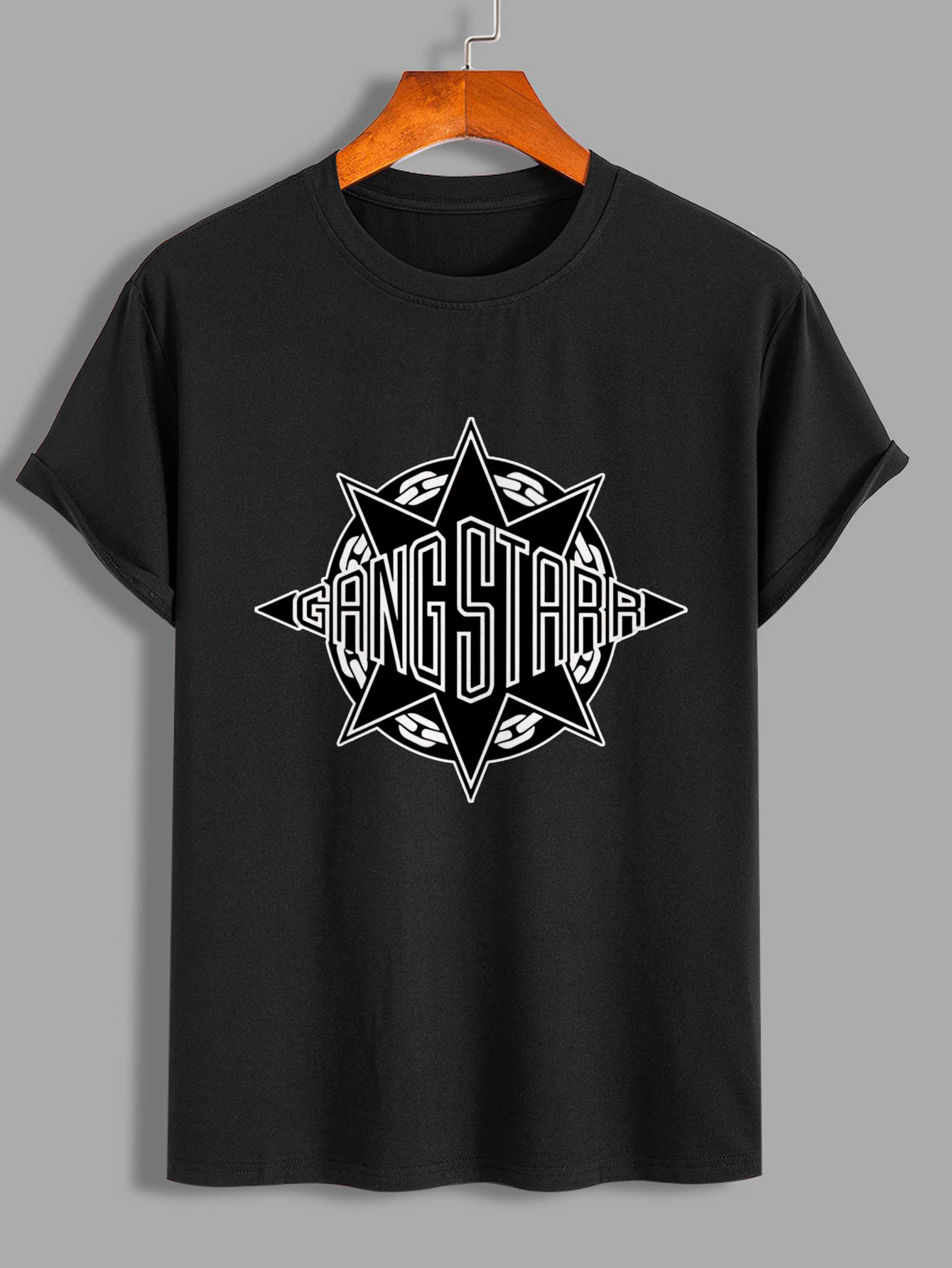 New Gang Starr Logo Print T-Sh – обзор и цена Street Fashion Logo Design