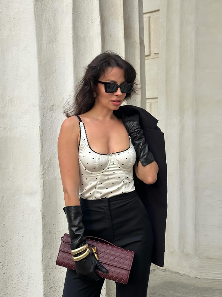Chic New Strap Sleeveless Dot  – обзор и цена Street Fashion England