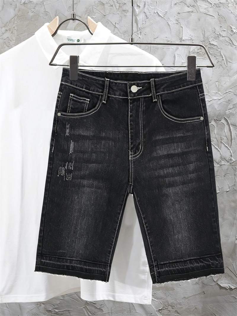 Men's Stretch Black Jorts Stre – обзор и цена Street Fashion In Korea