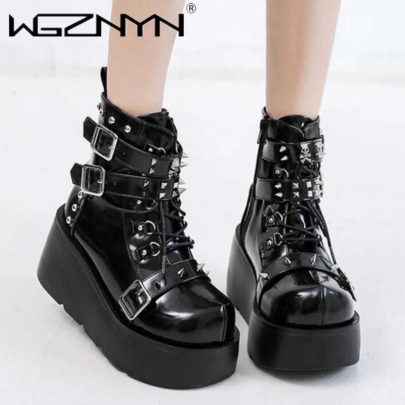 NEW Ladies Wedges High Heels B – обзор и цена Street Fashion Punk