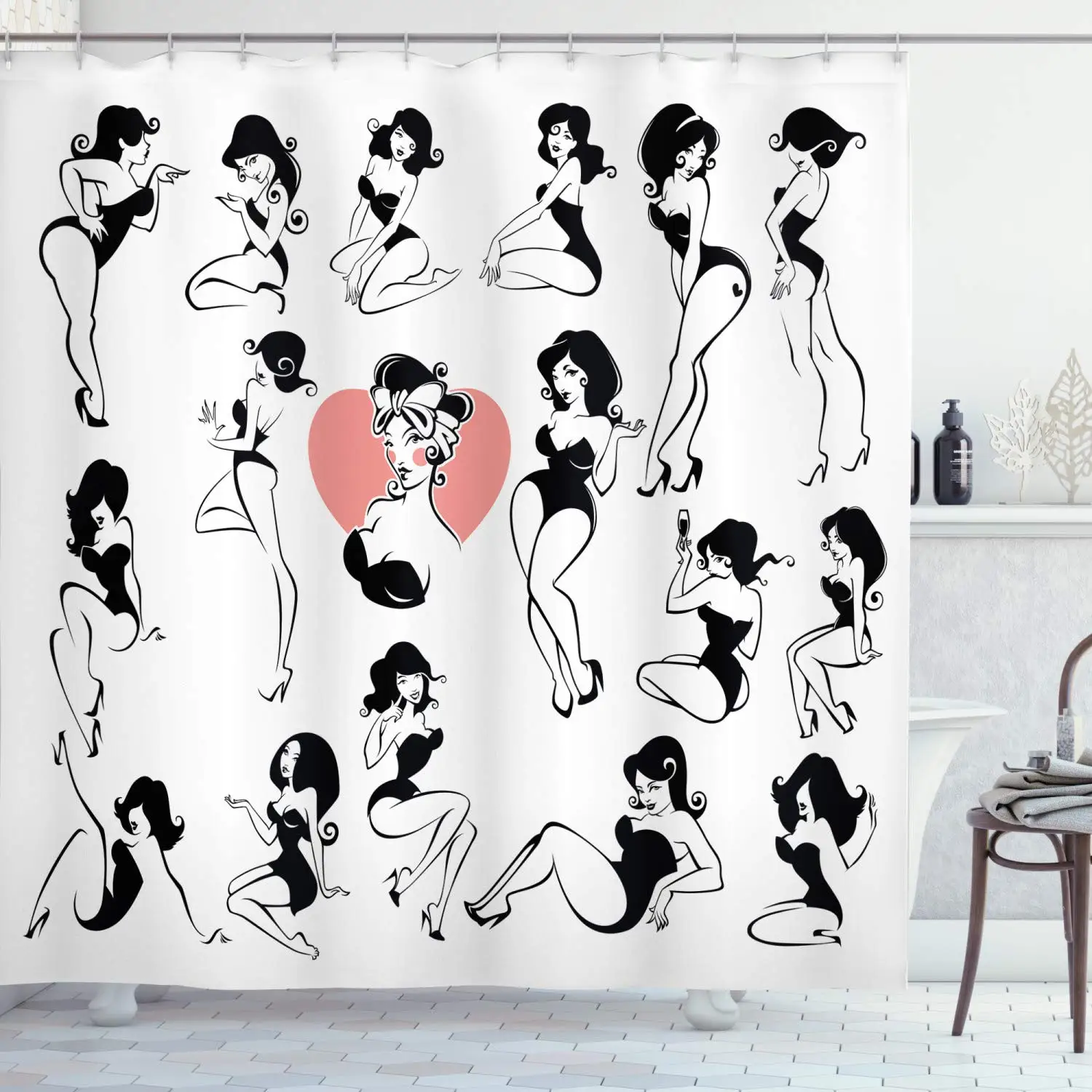 Fashion Woman Shower Curtain M – обзор и цена Street Fashion Pose