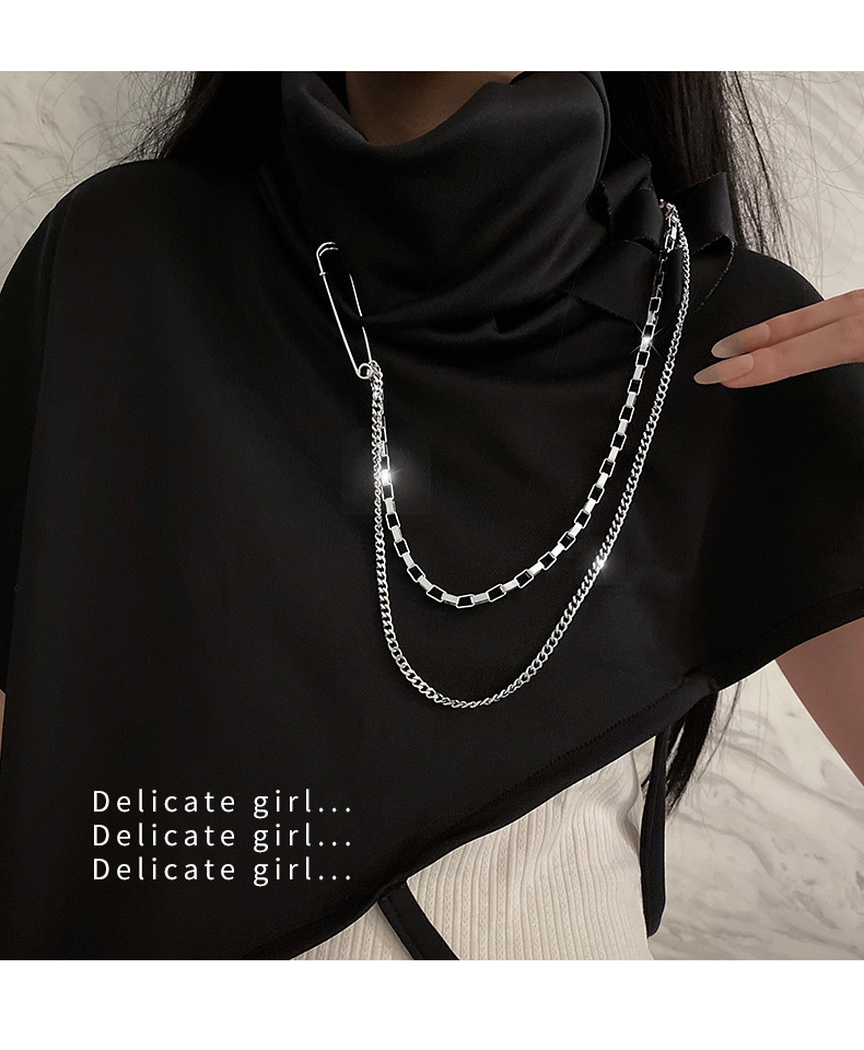Punk Pendant Double Pin Clip C – обзор и цена Street Fashion In Korea