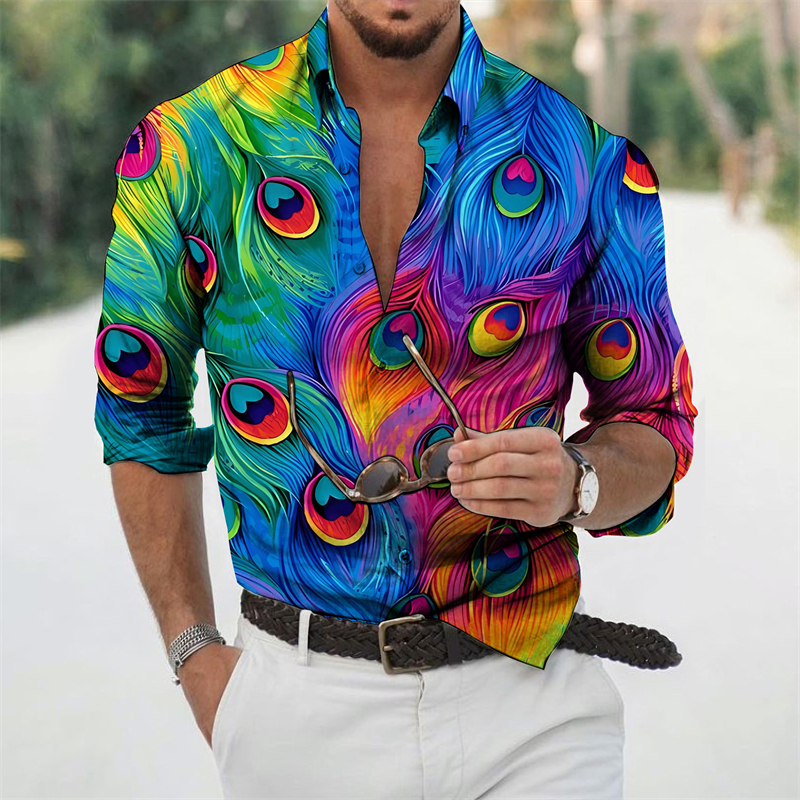 Peacock 3D Print Shirts Street – обзор и цена Street Fashion In Korea