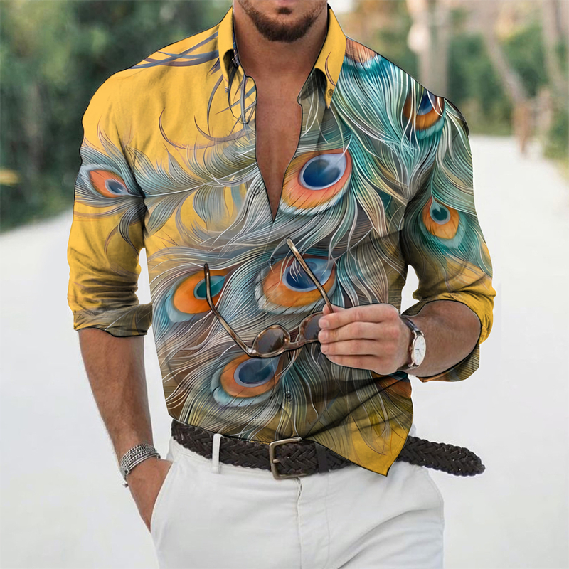 Peacock 3D Print Shirts Street – обзор и цена Street Fashion In Korea