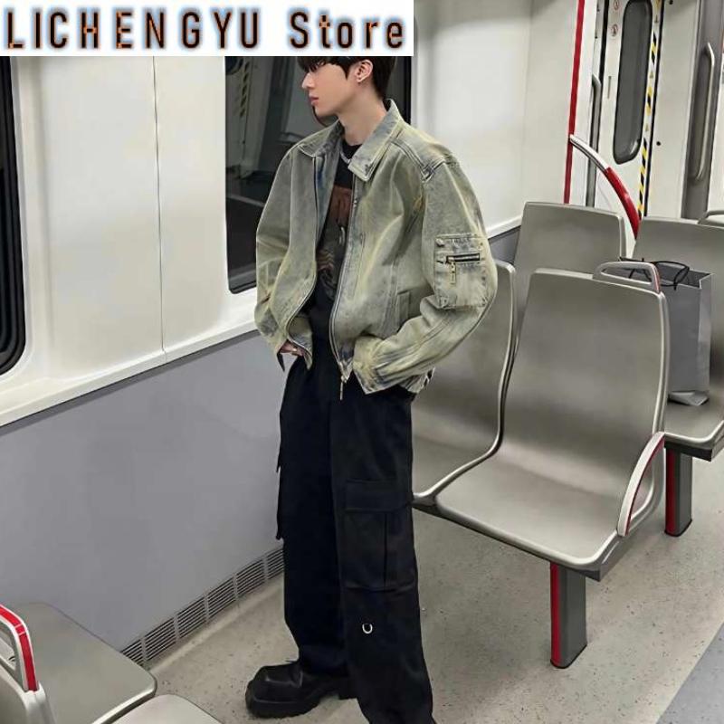 Men's Jean Jacket Autumn Vinta – обзор и цена Street Fashion In Korea