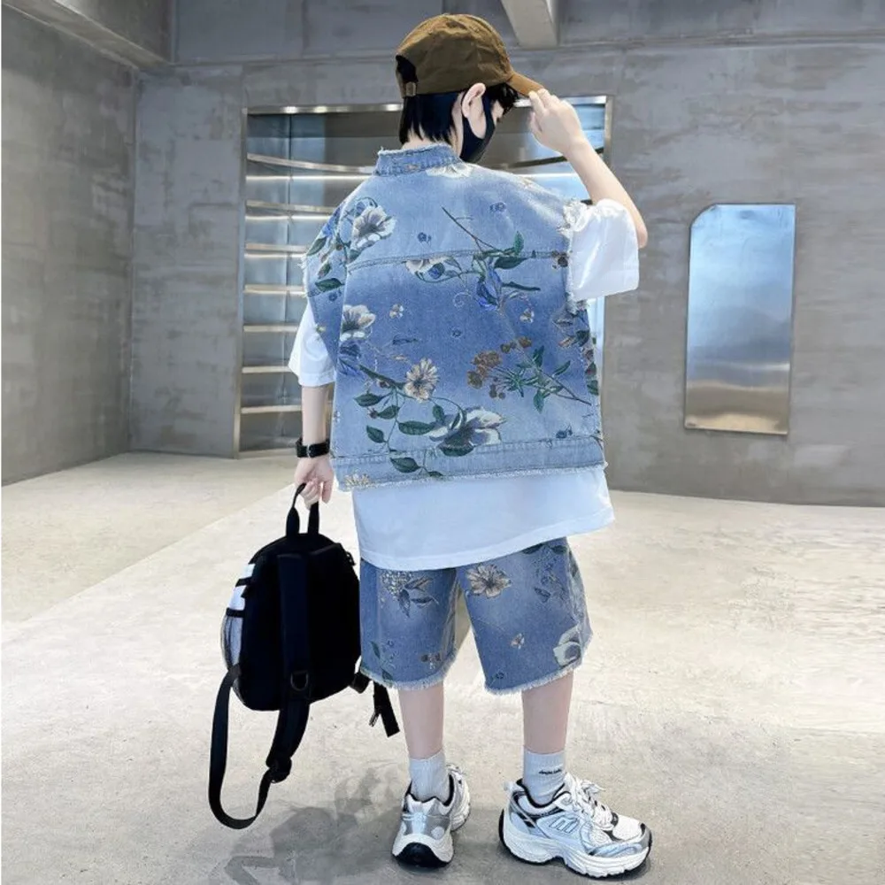 Boys' Summer Denim Set 2025 Ne – обзор и цена Street Fashion In Korea