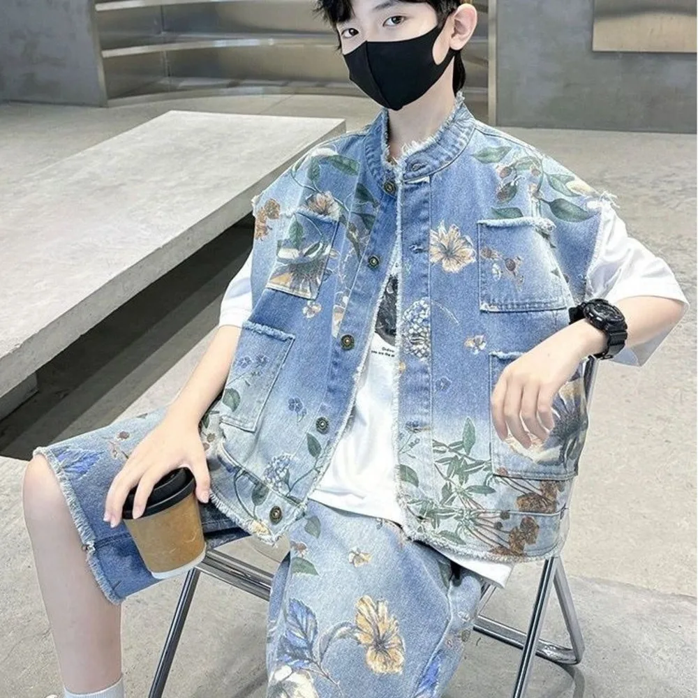 Boys' Summer Denim Set 2025 Ne – обзор и цена Street Fashion In Korea