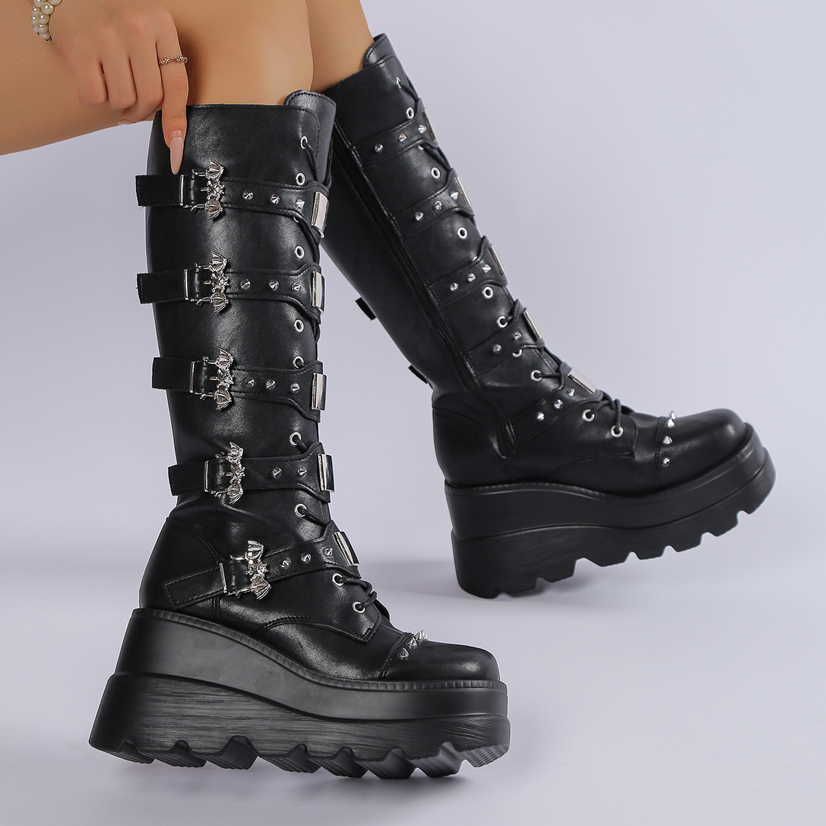 New Ladies Goth Platform Boots – обзор и цена Street Fashion Punk