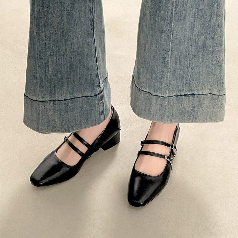 Square Toe Low Heel Women Silv – обзор и цена Street Fashion Lady
