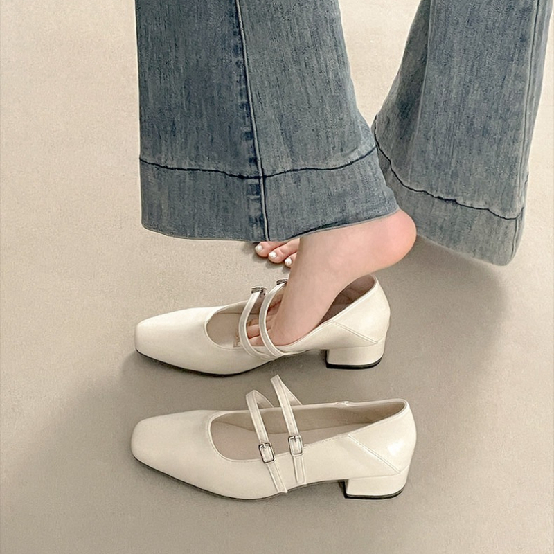 Square Toe Low Heel Women Silv – обзор и цена Street Fashion Lady
