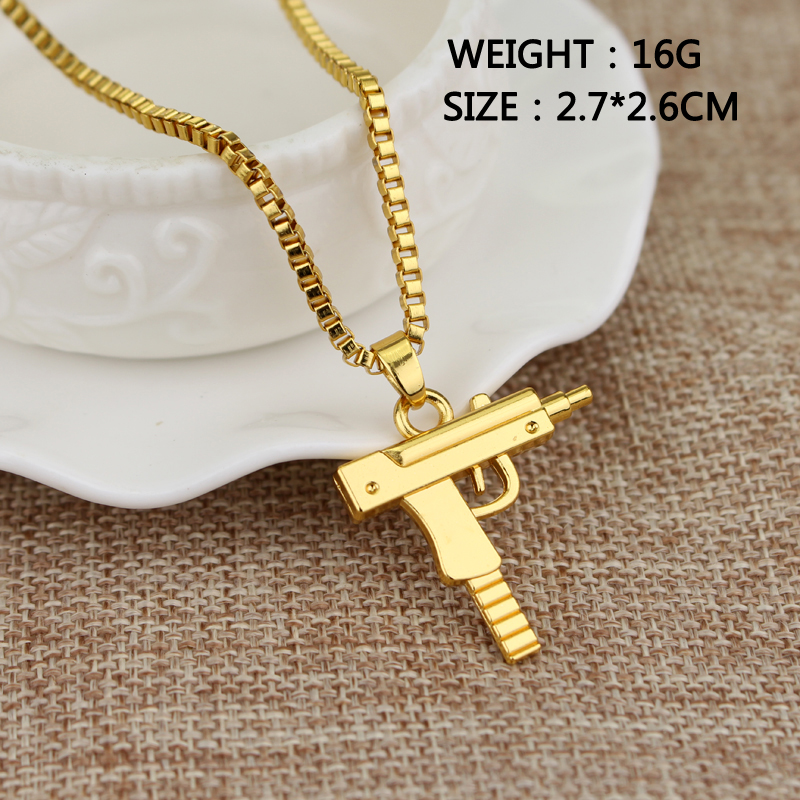 Trendy Uzi Gun Shaped Pendant  – обзор и цена Street Fashion Jewelry
