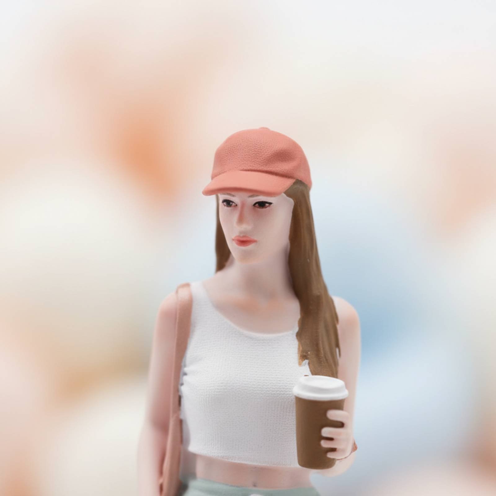 Girl Figure Holding Coffee Col – обзор и цена Street Fashion Pose