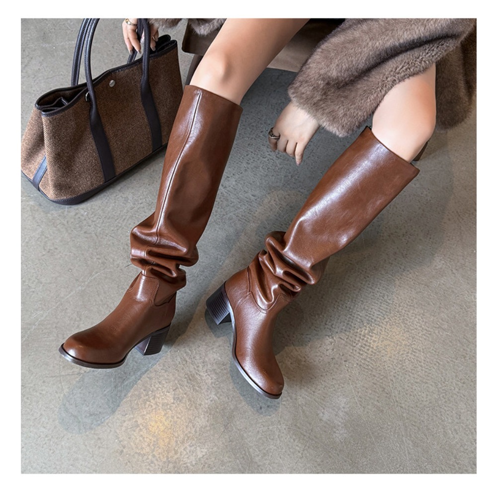 Knee High Heels Women Boots Le – обзор и цена Street Fashion Punk