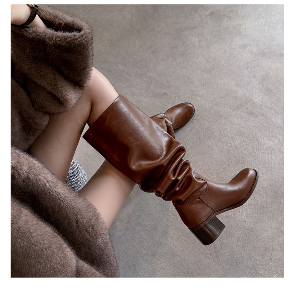 Knee High Heels Women Boots Le – обзор и цена Street Fashion Punk