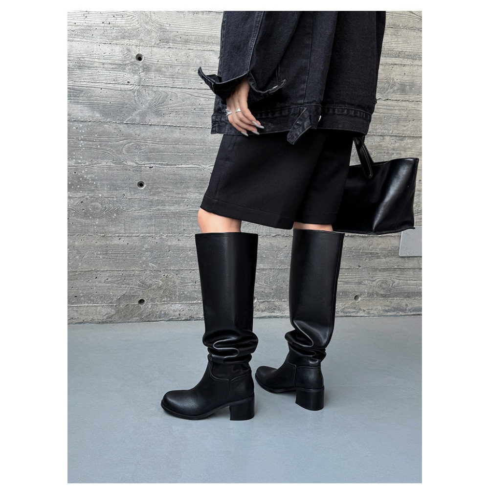Knee High Heels Women Boots Le – обзор и цена Street Fashion Punk
