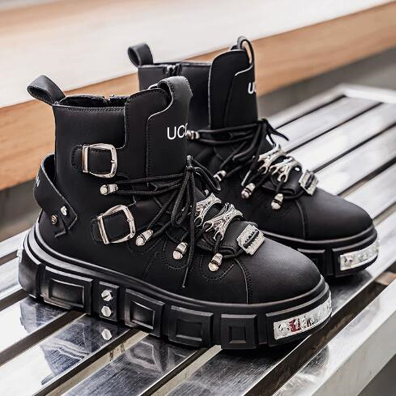 Fashion Rivet Black High top S – обзор и цена Street Fashion Punk