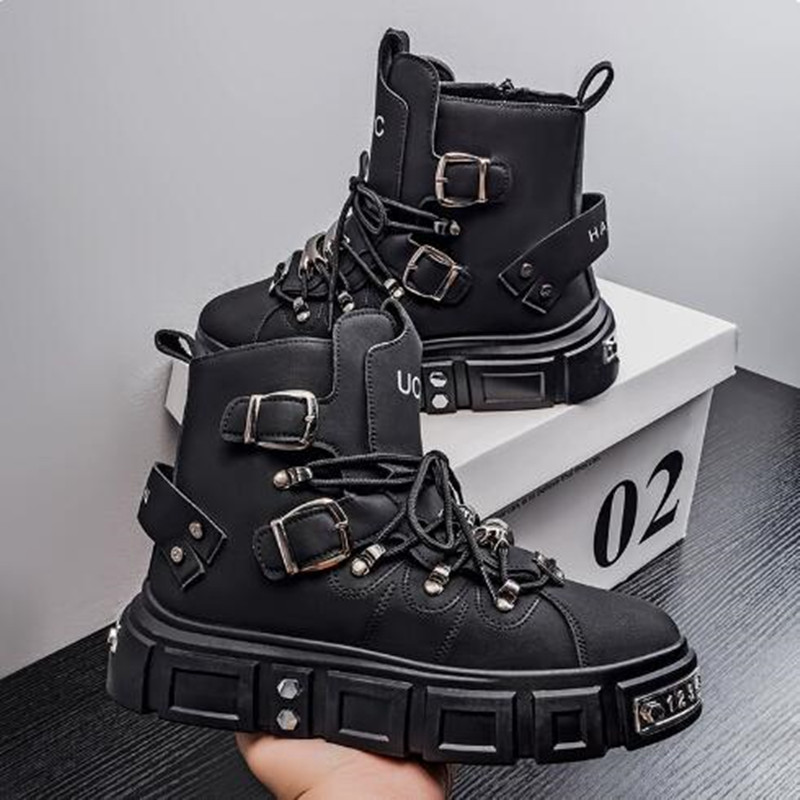Fashion Rivet Black High top S – обзор и цена Street Fashion Punk
