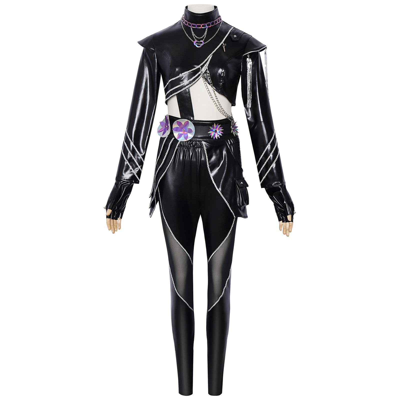 Kpop Outfits Women Black Purpl – обзор и цена Street Fashion Kpop