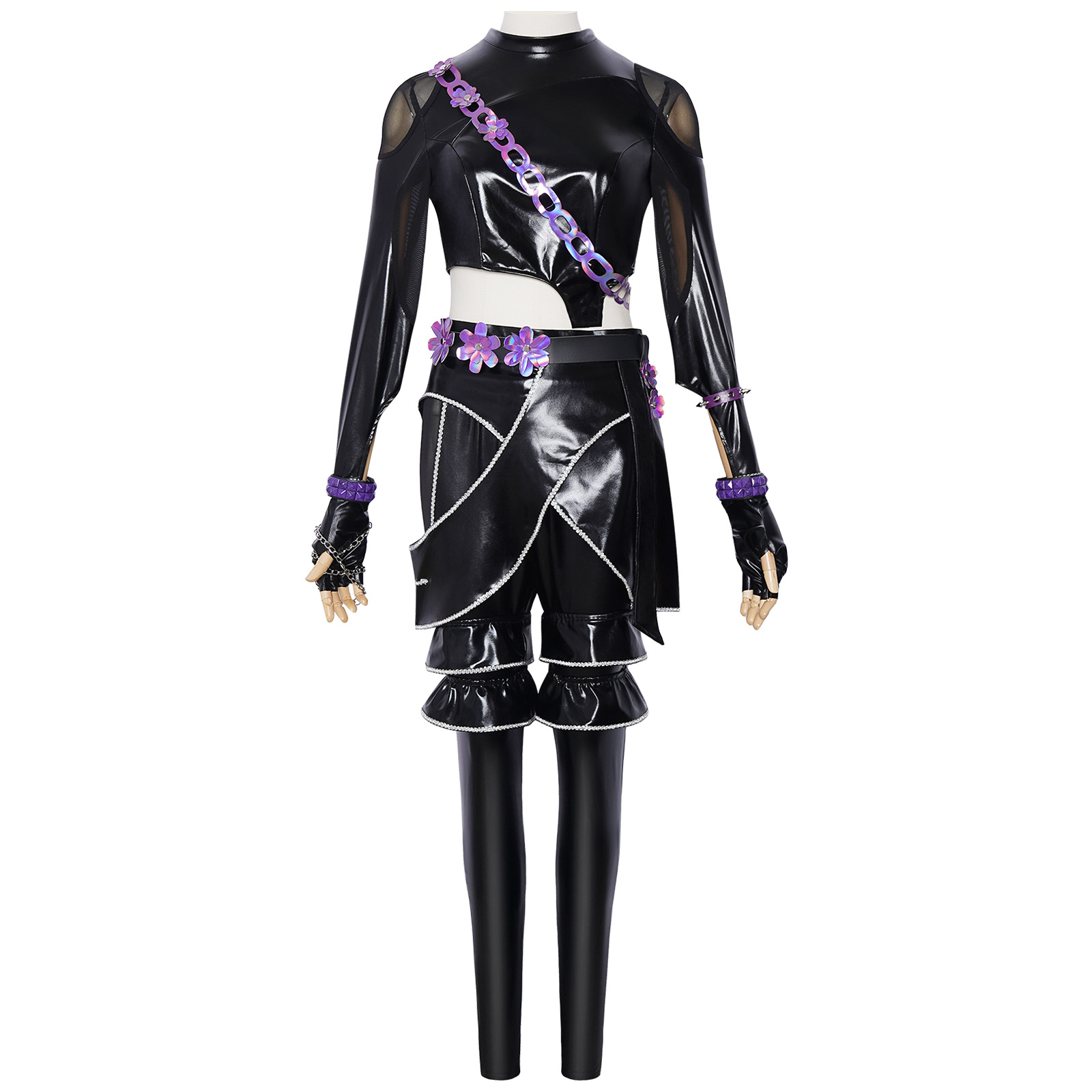 Kpop Outfits Women Black Purpl – обзор и цена Street Fashion Kpop